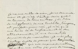 Handgeschreven brief aan Eugene de Beauharnais, Parijs, 2 januari 1809