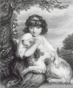 Hou van mij, hou van mijn hond door Joshua (after) Reynolds