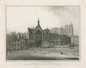 Gebouwen aan de zuidkant van New Palace Yard door Joshua Bryant