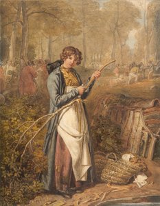 Bast schillen in Wychwood Forest, Oxfordshire, 1818