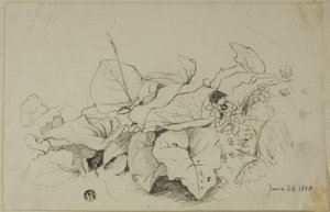 Klomp bladeren en bloemen