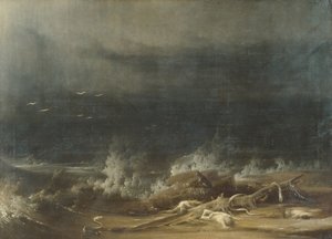 De zondvloed op zijn einde, ca. 1813 door Joshua H. Shaw
