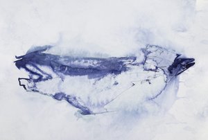 Abstracte Blauwe Vogel door Joshua Hoskins