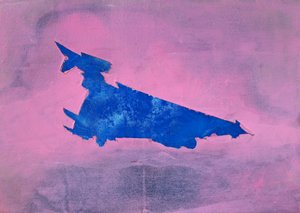 Abstracte blauwe vorm