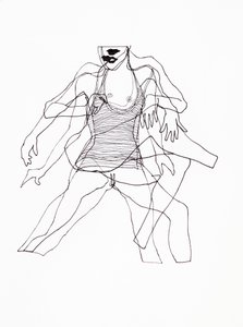 Abstracte dansende vrouw door Joshua Hoskins