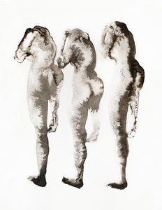 Etherische sepiafiguren