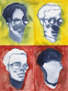 Expressieve hoofden in aquarel door Joshua Hoskins