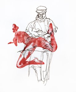 Rode naakte visser