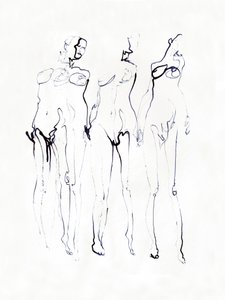 Drie elegante figuren