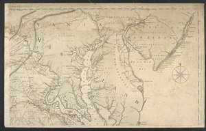 Een kaart van het meest bewoonde deel van Virginia door Joshua and Jefferson Peter Fry