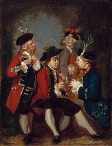 Karikatur von Sir Thomas Kennedy, James Caulfield, Viscount Charlemont, der ehrenwerte John Ward und Richard Phelps