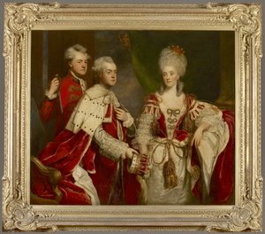 George, 2e graaf Harcourt, zijn vrouw Elizabeth en broer William, 1780
