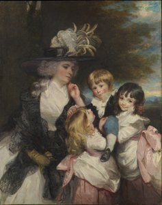 Lady Smith Charlotte Delaval en haar kinderen George Henry, Louisa en Charlotte, 1787