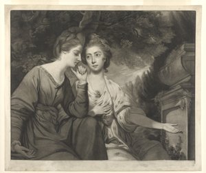 Mevrouw Harriet Bouverie en mevrouw Frances Ann Crewe, gegraveerd door Giuseppe Marchi, 1770