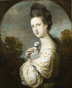 Portret van Miss Juliet Langton staand, halve lengte, 1764 door Joshua Reynolds
