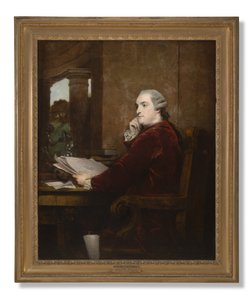 Portret van William Henry Cavendish Bentinck, 3e hertog van Portland aan zijn bureau