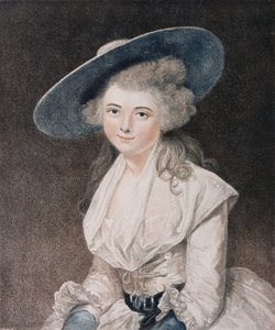 De Eerbare Miss Bingham (overleden 1831) gegraveerd door Francesco Bartolozzi (1727-1815) gepubliceerd door E. M. Diemar, 1786