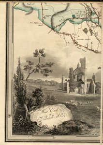 West End van Kirkstall Abbey (gravure) door Joshua Thorp