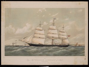 Clipper Ship Wiliam Lindsay van Leith 970 ton register..., 27 februari 1868 door Josiah Taylor