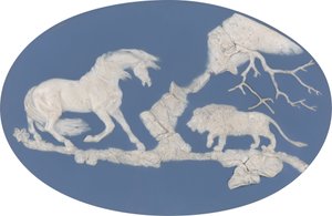 Paard geschrokken door een leeuw (Episode A)