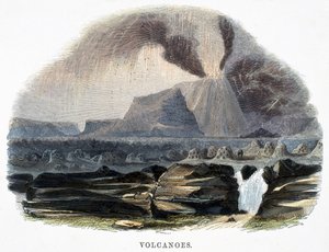 Vulkanen, uit Verschijnselen van de Natuur, 1849 door Josiah Wood Whymper