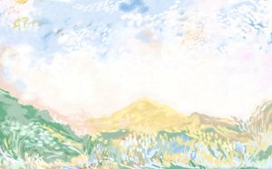 Landschap in zachte pastelkleuren