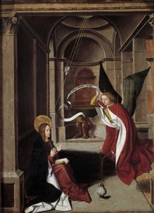 Leven van de Maagd: de Aankondiging door Josse (fl.1493 1508) Lieferinxe