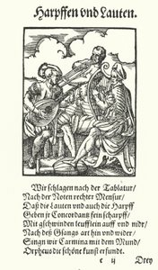 Harpist en luitspeler