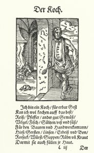 De kok (gravure) door Jost (after) Amman