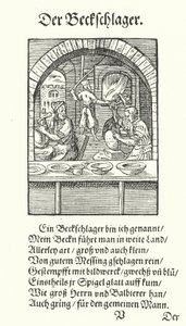 De schotelmaker (gravure) door Jost (after) Amman