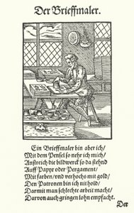 De manuscriptenverluchter (gravure)