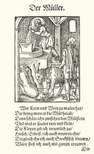De molenaar (gravure) door Jost (after) Amman