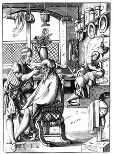 Barbier, 16e eeuw, 1849 door Jost Amman