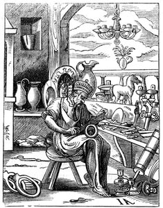 Kopermaker, 16e eeuw, 1849 door Jost Amman