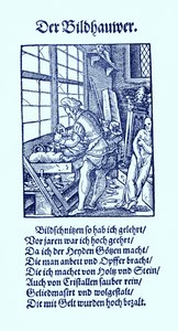 De beeldhouwer door Jost Amman