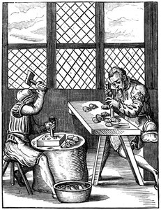 Vingerhoedmakers, 16e eeuw 1849 door Jost Amman