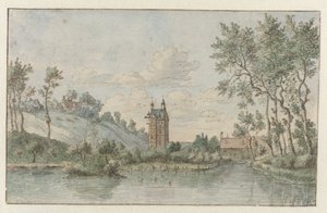 Landschap met Huis Kluys, nabij Brussel door Josua de Grave (attributed to)