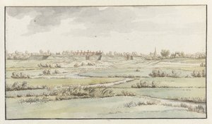 Gezicht op het Fort Sint-Michiel, nabij 