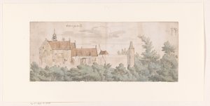 Gezicht op Kasteel Ooij, Noord-Brabant