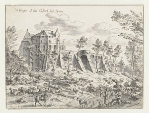 Zicht op de Keizersberg bij Leuven door Josua de Grave
