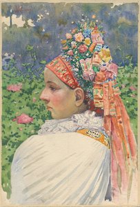 Slowaakse bruid door Joza Uprka (1861-1940)