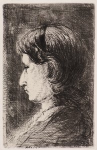 Vrouwelijk portret door Jozef  Israels