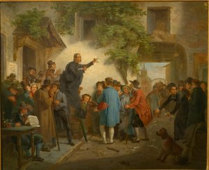 In een herberg - Verkiezing in Gent in 1830 door Jozef Geirnaert
