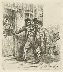 Twee dronkaards door Jozef Hoevenaar