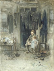 Zoon van het oude volk door Jozef Israëls (signed by artist)