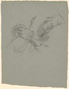 Studie van Handen die Breien door Jr. Enoch Wood Perry