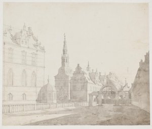 De carrouselhof bij kasteel Frederiksborg