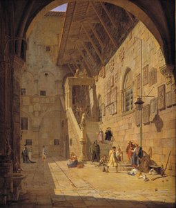 De binnenplaats van het Palazzo del Bargello. Florence door Jørgen Roed