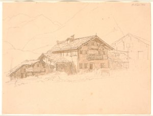 Boerenhuis in Tirol. St. Mari door Jørgen V. Sonne