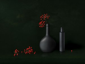 Modern stilleven met bessen door Juan Antonio Palacios